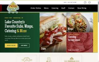 The Picnic Basket Restaurant & Gourmet Food Works Catering website