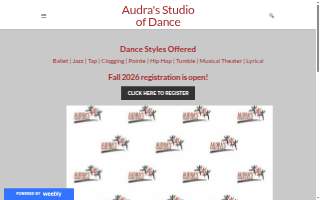 Audra's Studio Of Dance website