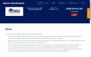 Orca Insurance website