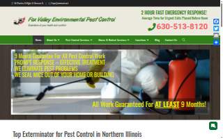 Fox Valley Environmental Pest Control website