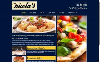 Nicola's Heavenly Cucina Italian Bakery website