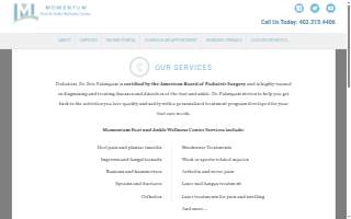 Momentum Foot & Ankle Clinic website