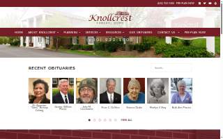 Knollcrest Funeral Home website