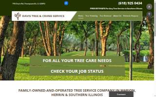 Davis Tree and Crane Service website