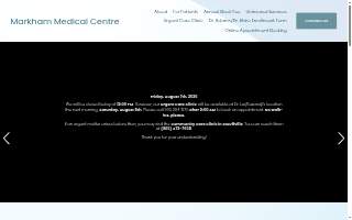 Markham Medical Centre Family Practice website
