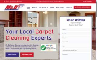 Mr. B's Carpet, Floor Cleaning and More website