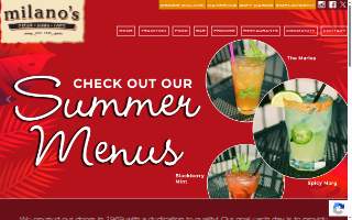 Milanos' Catering website