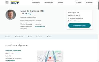 Lloyd Burgess, MD - SharpCare Kearny Mesa website