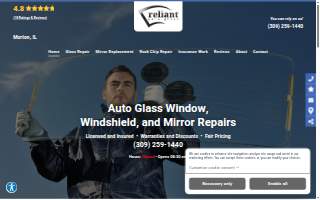 Reliant Auto Glass of Morton website
