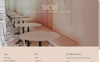 Sucré Sweets and Socials website