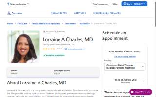 Lorraine A. Charles, MD website