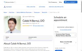 Caleb N. Bernui, DO website
