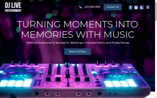 DJ LIVE Entertainment website