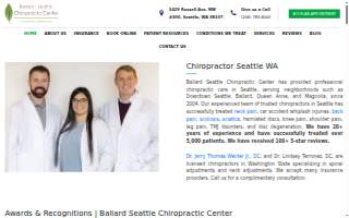 Ballard Seattle Chiropractic Center website