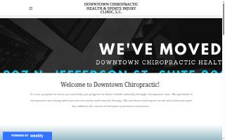 Downtown Chiropractic Health website