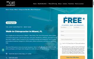 The Joint Chiropractic of Miami website