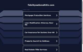 Fidelity National Title of Missoula website