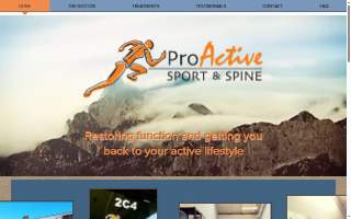 Proactive Sport and Spine website