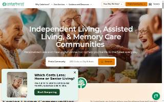 Cedarhurst Senior Living of Springfield website