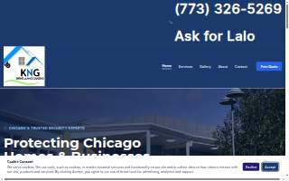 KNG security cameras And electrical services website