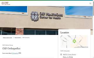 OSF Orthopedics website