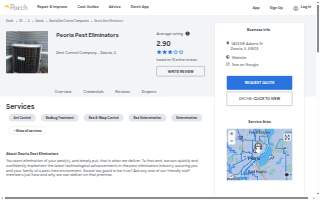 Peoria Pest Eliminators website