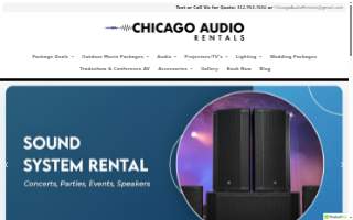 Chicago Audio Rentals website