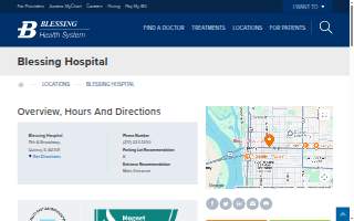 Blessing Hospital website