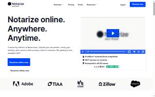 Notarize Form website
