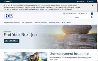 Illinois Department Of Employment Security website