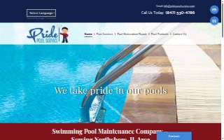 Pride Pool Service website