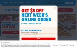 Domino's Pizza website