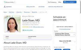 Lada Sloan, MD website