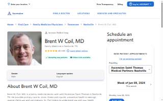 Brent W. Coil, MD website