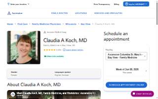 Claudia A. Koch, MD website
