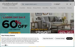 Slumberland Furniture website