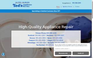Ted's Appliance website