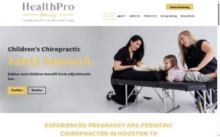 HealthPro Family Chiropractic & Acupuncture website