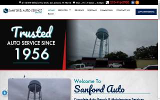 Sanford Auto Service website
