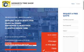 Monkey's Tire Shop website