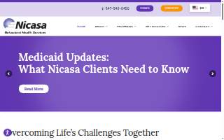 Nicasa Behavioral Health Services website
