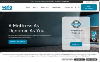 Verlo Mattress website