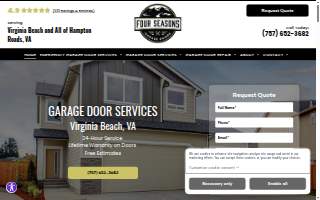 Four Seasons Garage Doors website