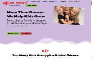 Dance Fever Academy website