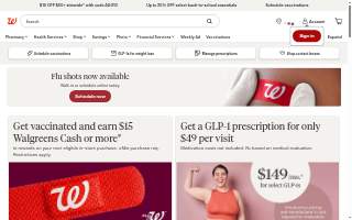 Walgreens Pharmacy website