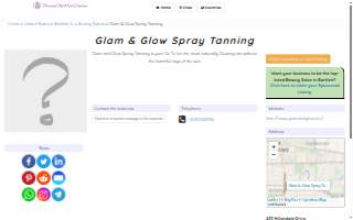 Glam and Glow Spray Tanning website
