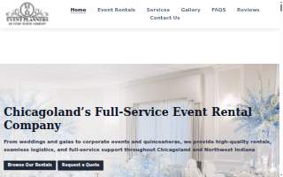 M & M Event Planners website
