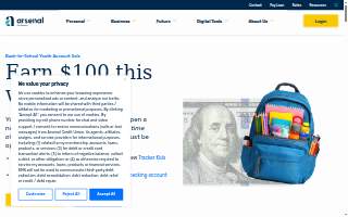 Arsenal Credit Union website