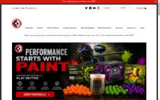 Paintball Outfitters website