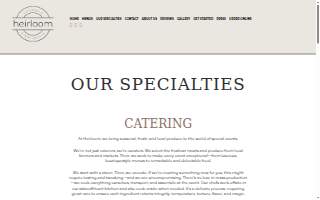 Heirloom Event Company website